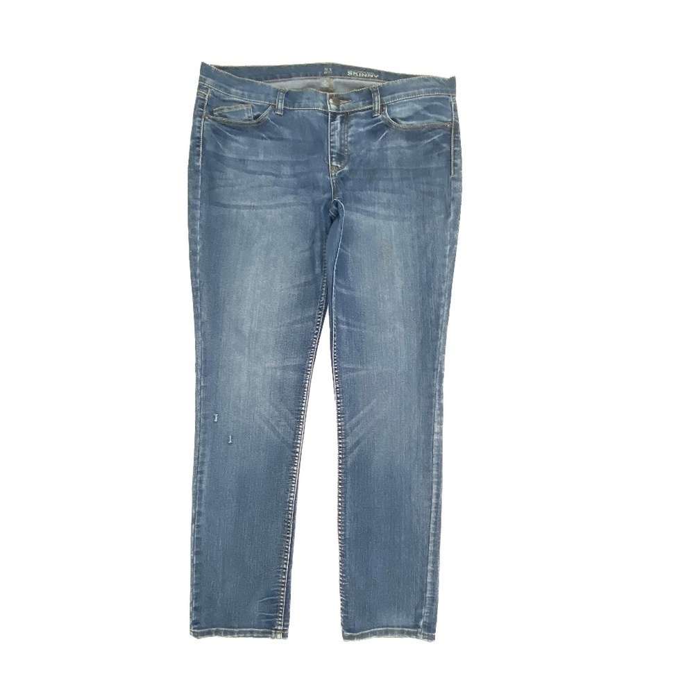 New York & Company Sits at lower Waist Skinny Women's size 14 Blue Denim Jeans